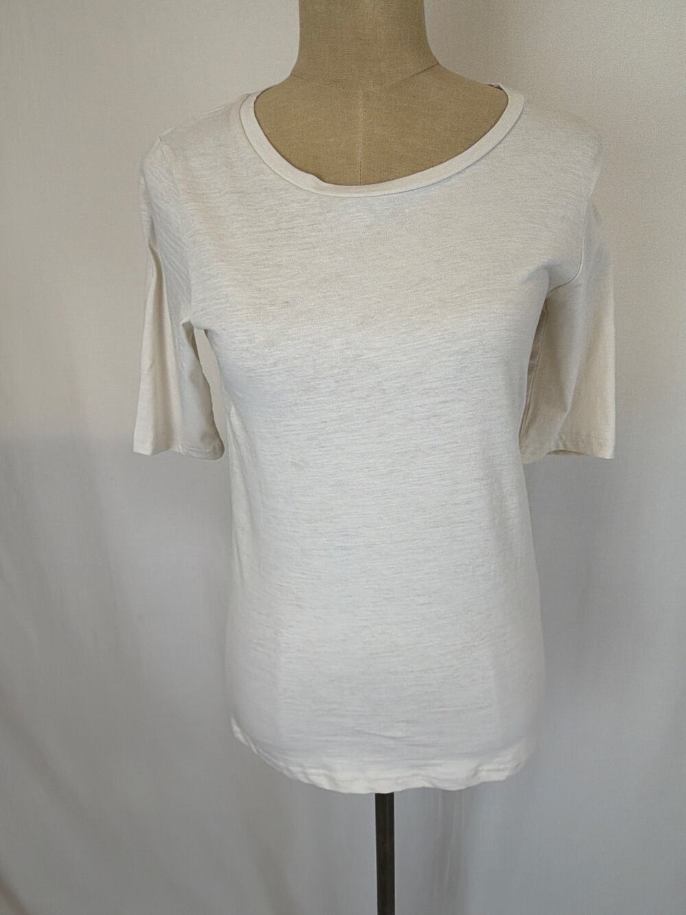 NWT Soya Concept Oatmeal Organic Cotton T-shirt XSmall #0452